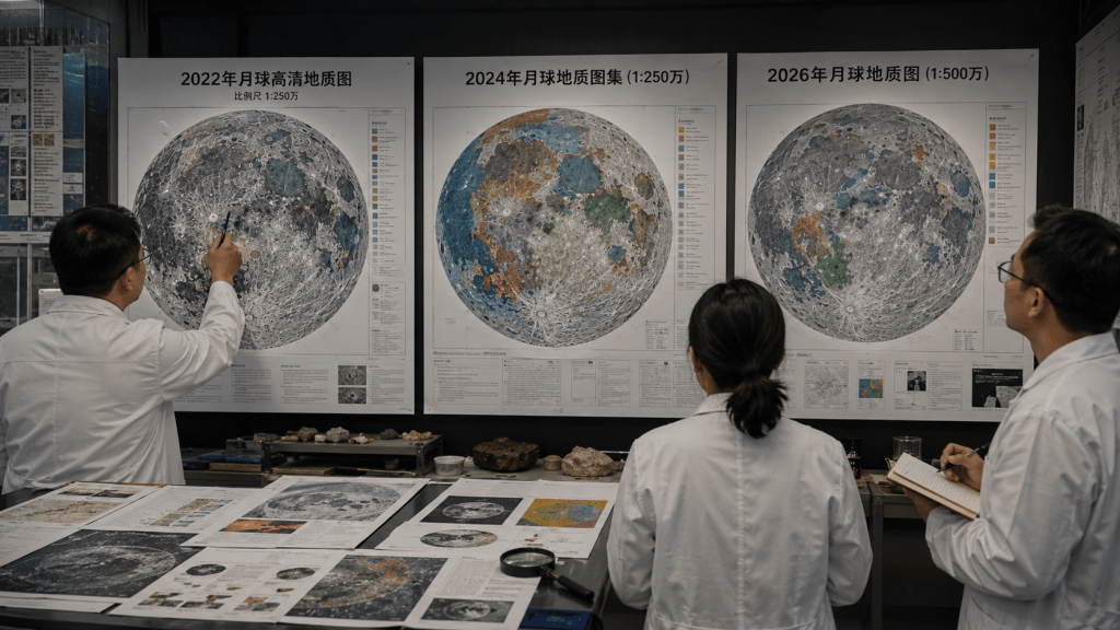 Evolusi pemetaan geologi Bulan China dari 2022 hingga 2026